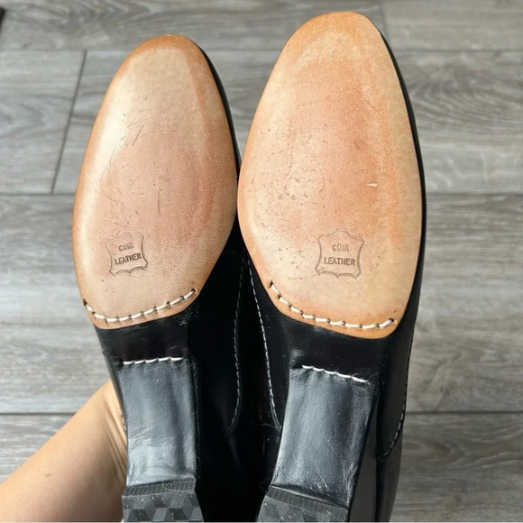 Vintage Contoura Black Full Leather  Lace Up Shoes - Picture 12 of 15